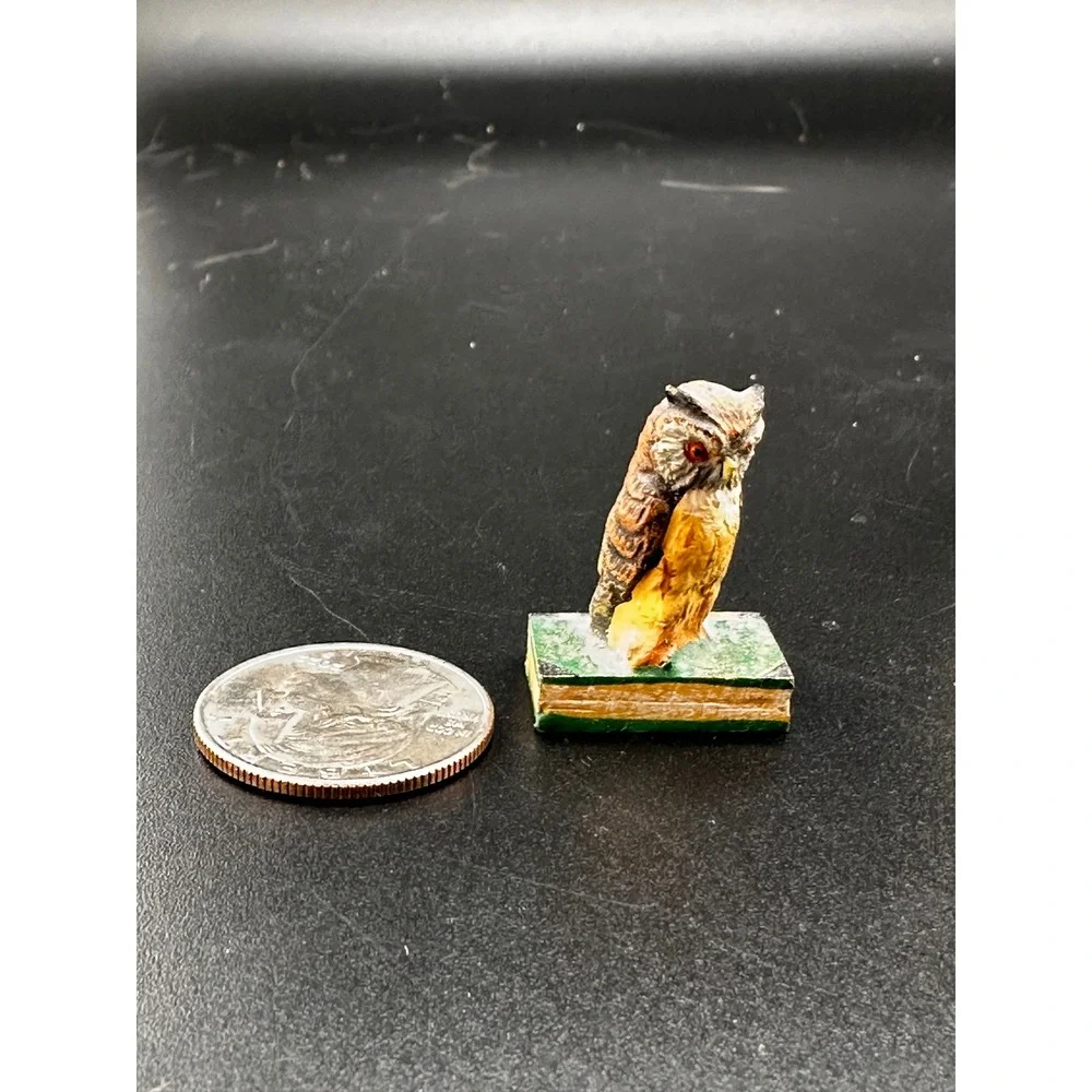 Dollhouse Restoration Miniatures Toys Dog Cat Books Owl‎ Vtg 1980s Baskets Brush
